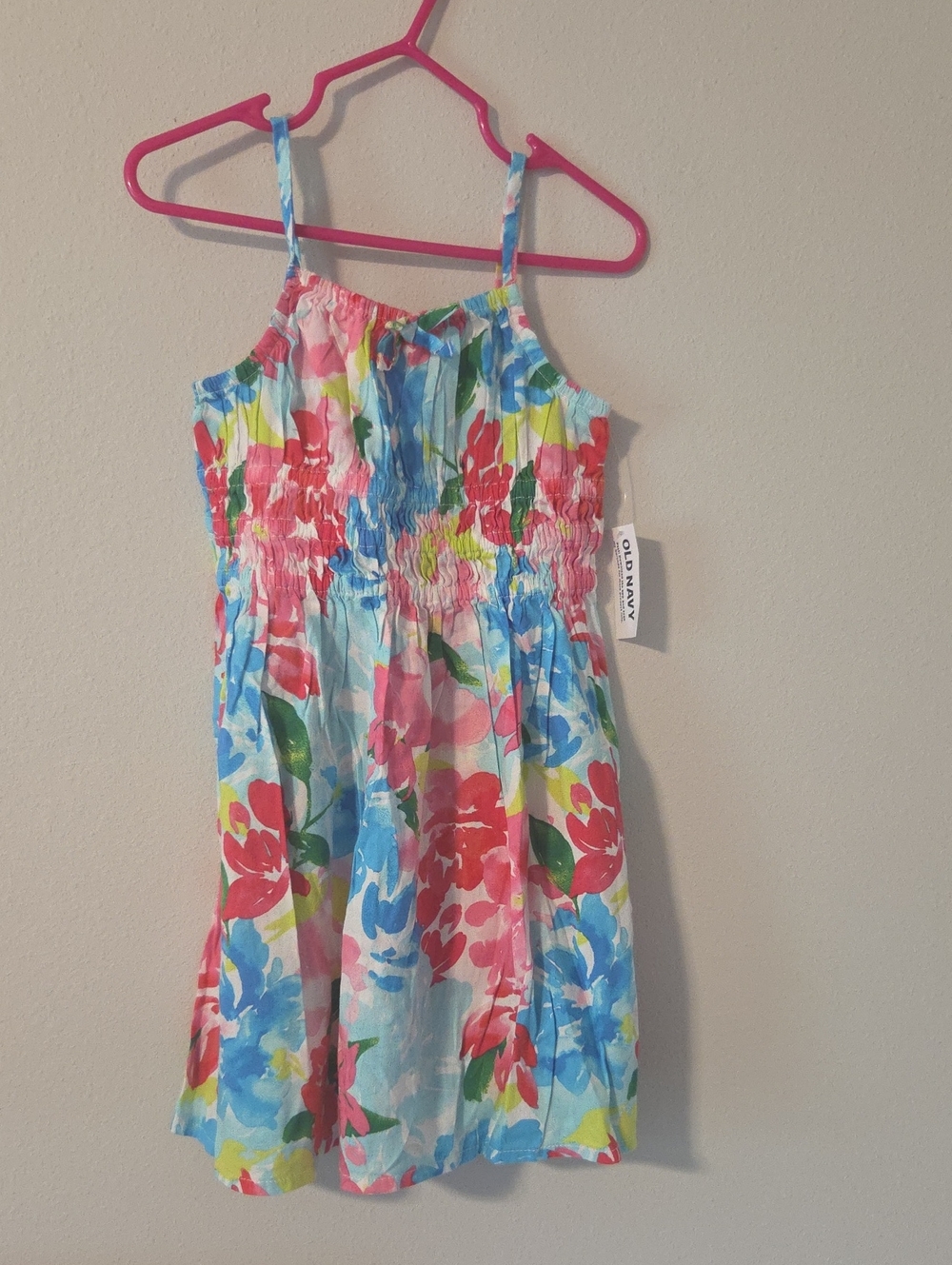 Old Navy Floral Smocked Sundress in Pink, Blue, Green, Yellow